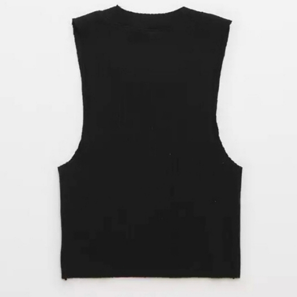 NWT! AERIE, Ribbed Rebel Crop Tank Top, Black,  Size XS, MSRP$24.50 - Picture 5 of 8